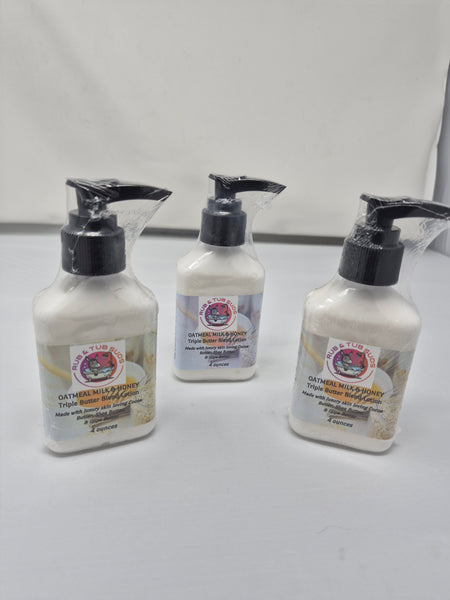 Triple Butter Blend Lotion 4oz -Oatmeal Milk and Honey