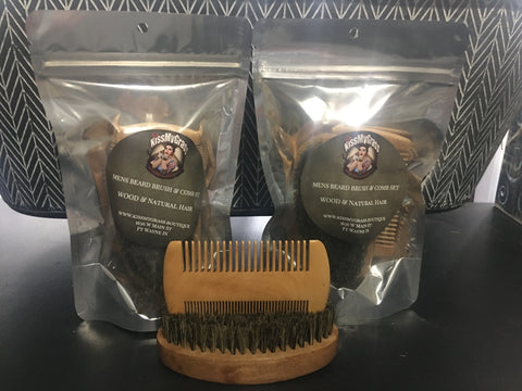 Beard Brush & Comb Set